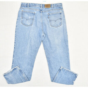 Levi's Men Jeans Cotton Blue Size 38x32 Zip Solid Vintage 540 Brown Tab USA Made